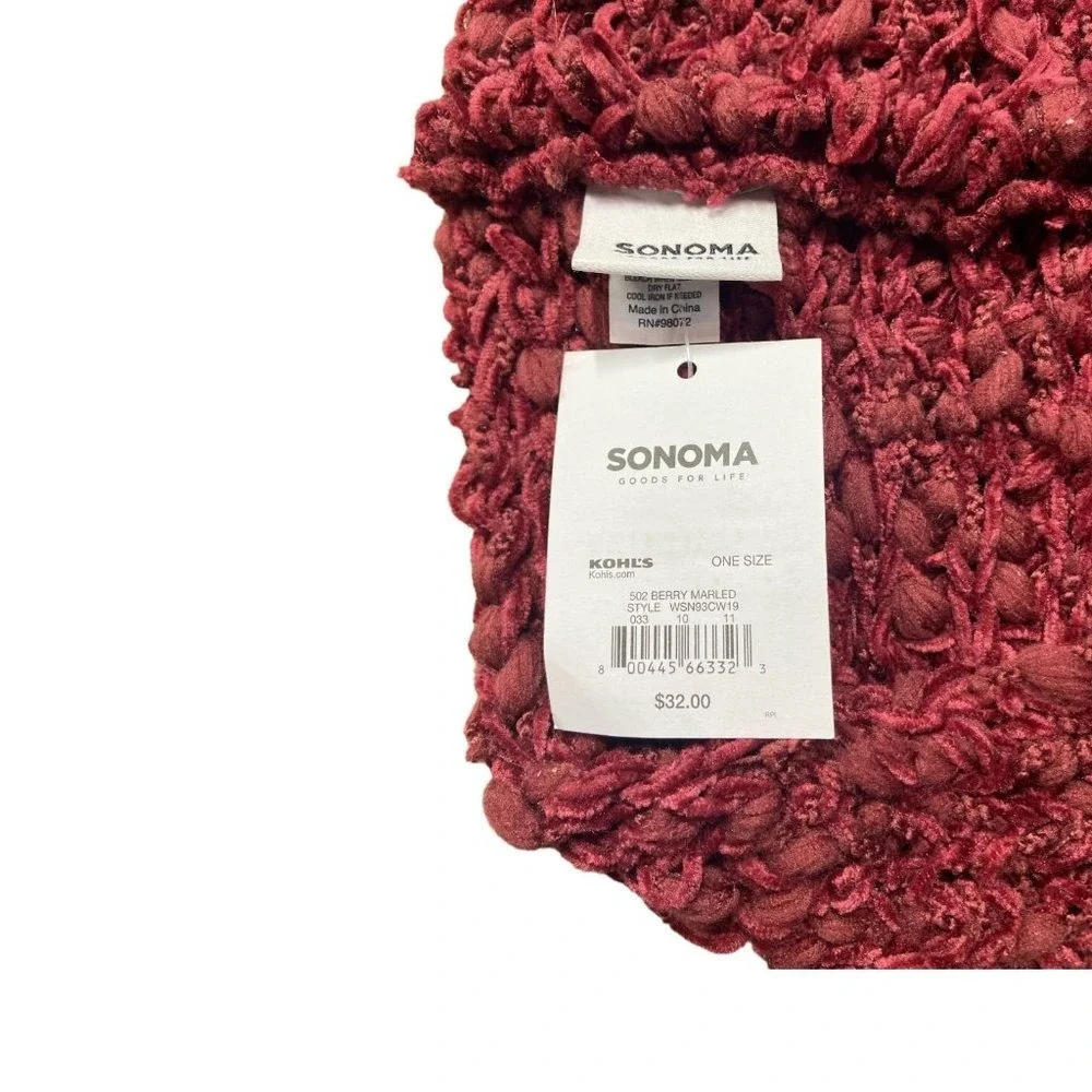 Sonoma Goods for Life Supercozy Infinity Scarf Berry Marled WSN93CW19 Burgundy